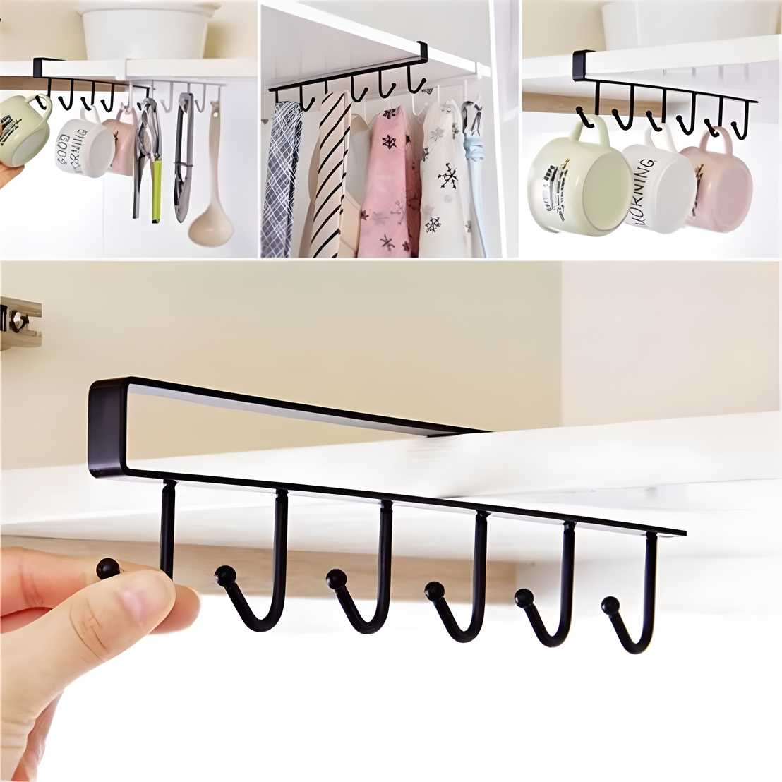 Mug Cups Wine Glasses Storage Hooks Kitchen - Manvesha Trends