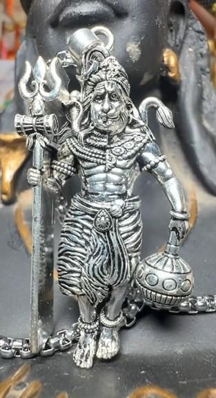Rudra-Ansh: The Ultimate Shiva-Hanuman Union Pendant Chain