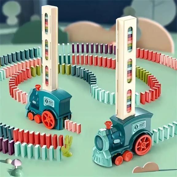 Train Toy Domino Set for Kids ? BPA-Free Plastic with Sound Effects