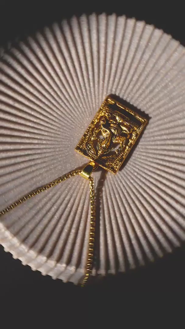 Gold Plated Ganeshji Pendant with Chain