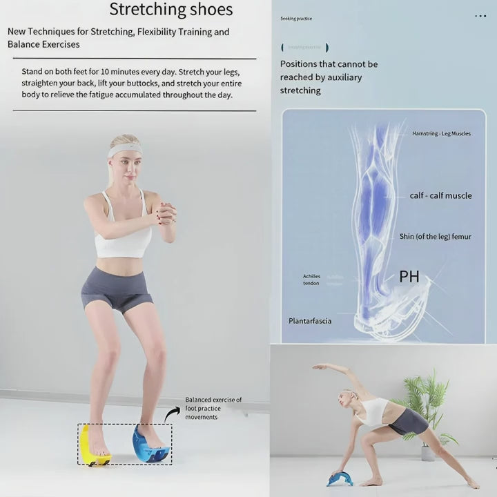 Foot Rocker Workout Calf Stretcher for Flexibility Balance ( Pair of 1 Left & Right Foot )